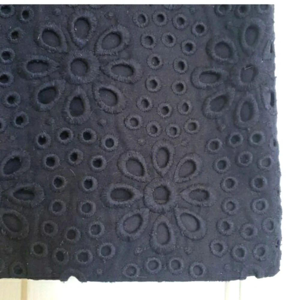 J.Crew Navy Blue Pinwheel Eyelet Lace Pencil Skirt Size 6 NWT